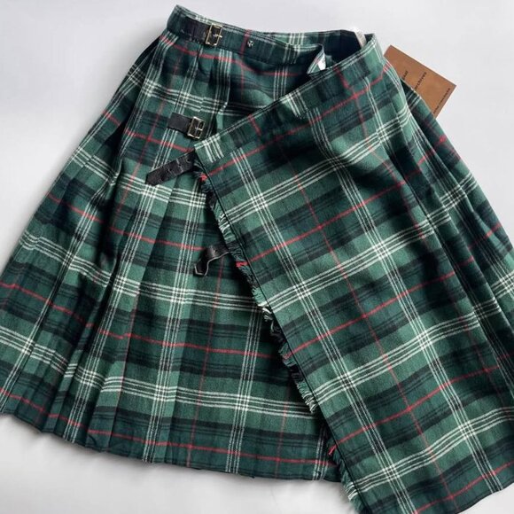 Dresses & Skirts - Green Plaid Tartan Kilt Skirt